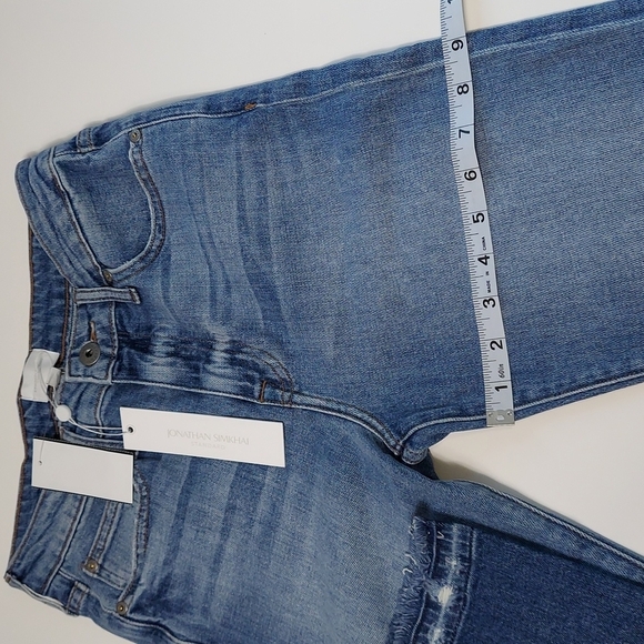 NWT Jonathan Simkhai River High Rise Straight Fray Hem Jeans - Picture 16 of 16